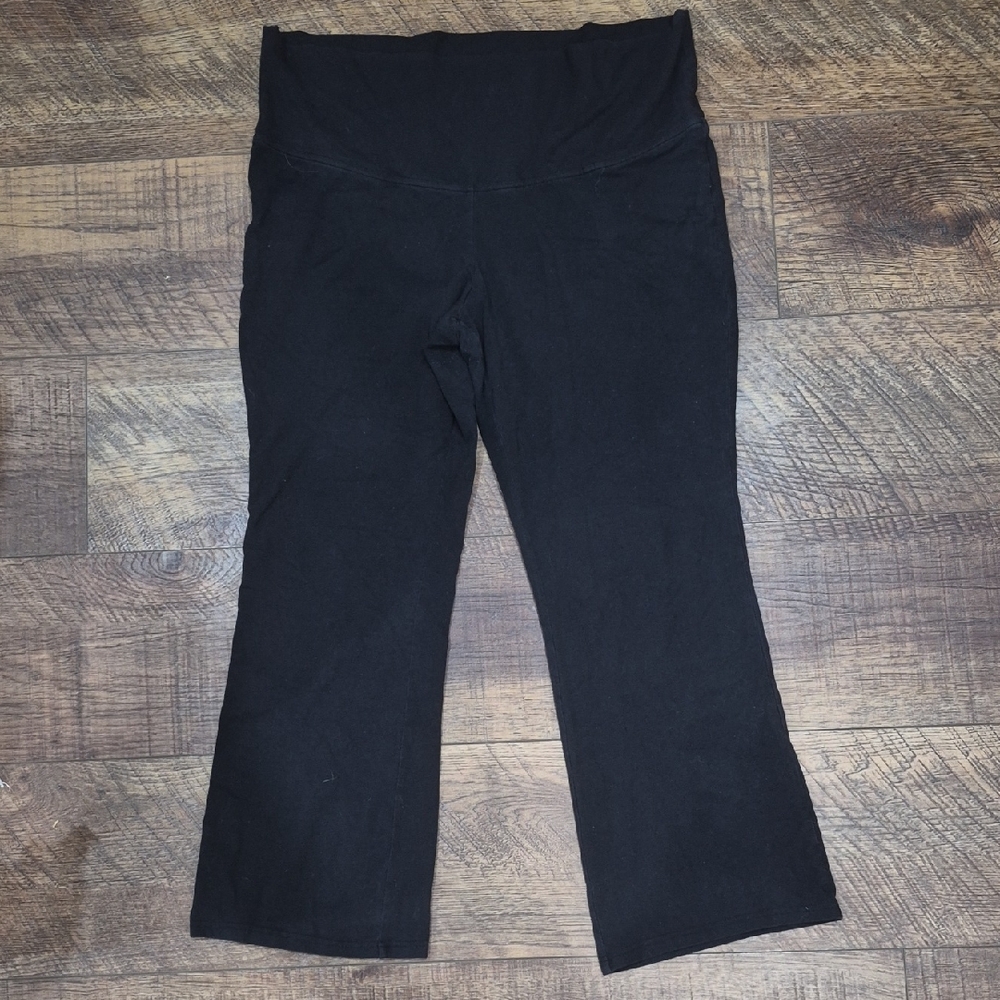 Women's 2X XXL 20 Black Maternity/Yoga Bootcut Pants